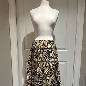 Jones New York Zebra Print Maxi Skirt
